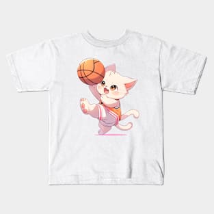 Slam Dunk Kitty Kids T-Shirt